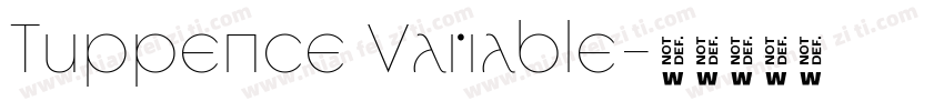 Tuppence Variable字体转换